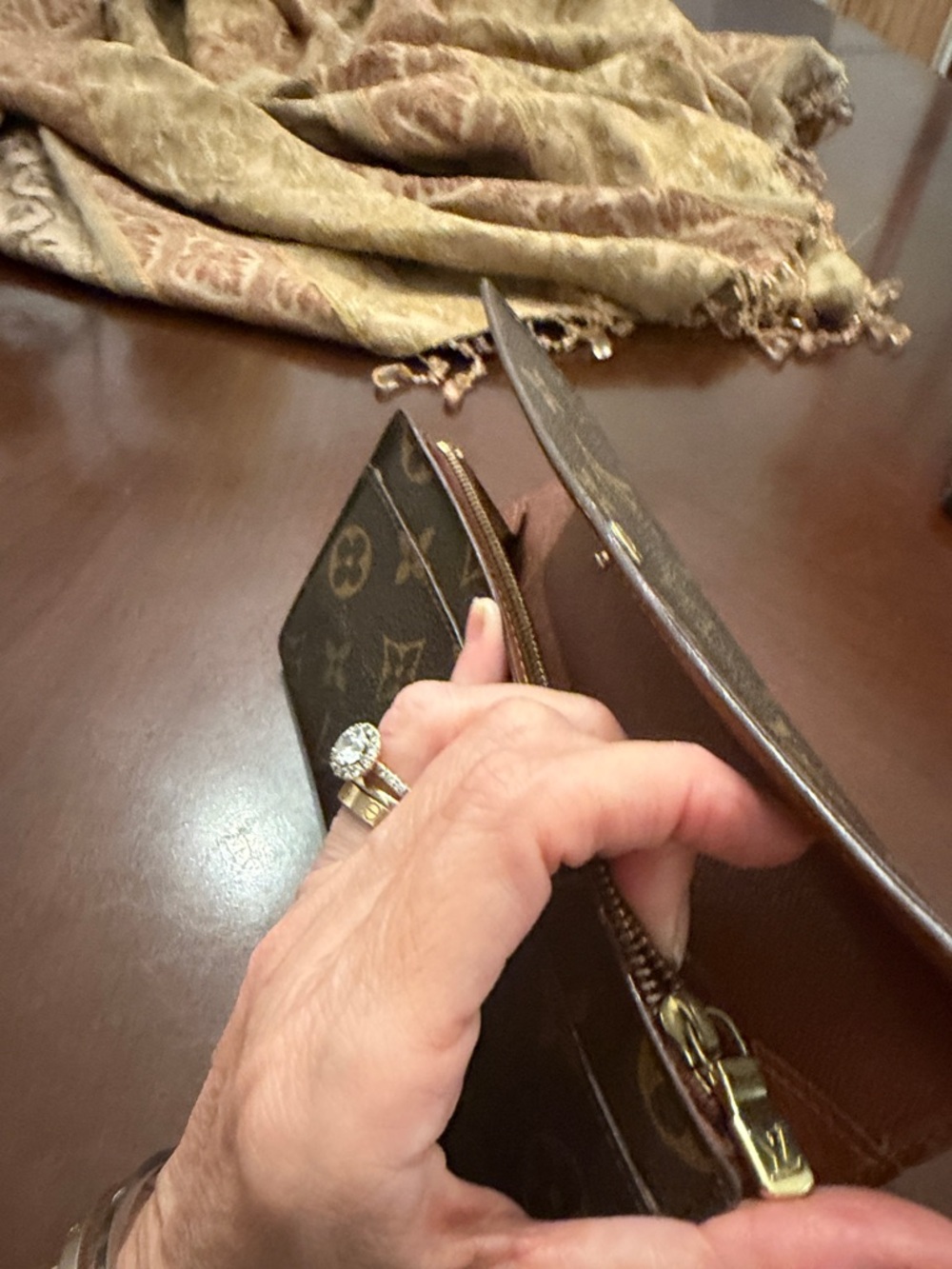 Louis Vuitton Monogram Canvas Long Wallet - Brown/Gold Accents - Picture 7 of 12